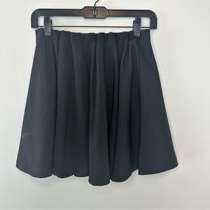 The Impeccable Pig Black Pleated Mini Skirt Small